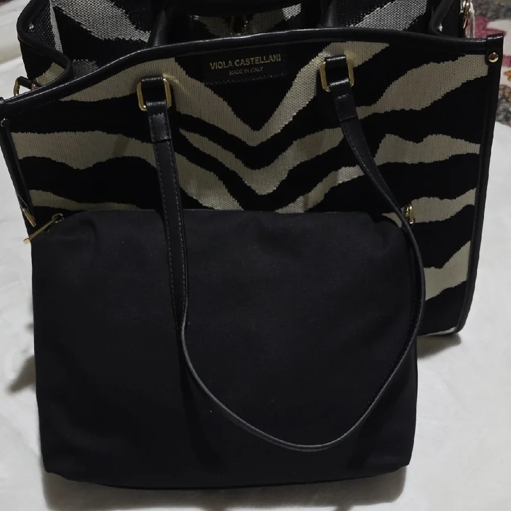 Viola Castellani Stylish‎ Zebra Print Tote Bag